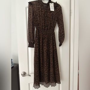 Zara leopard print maxi dress